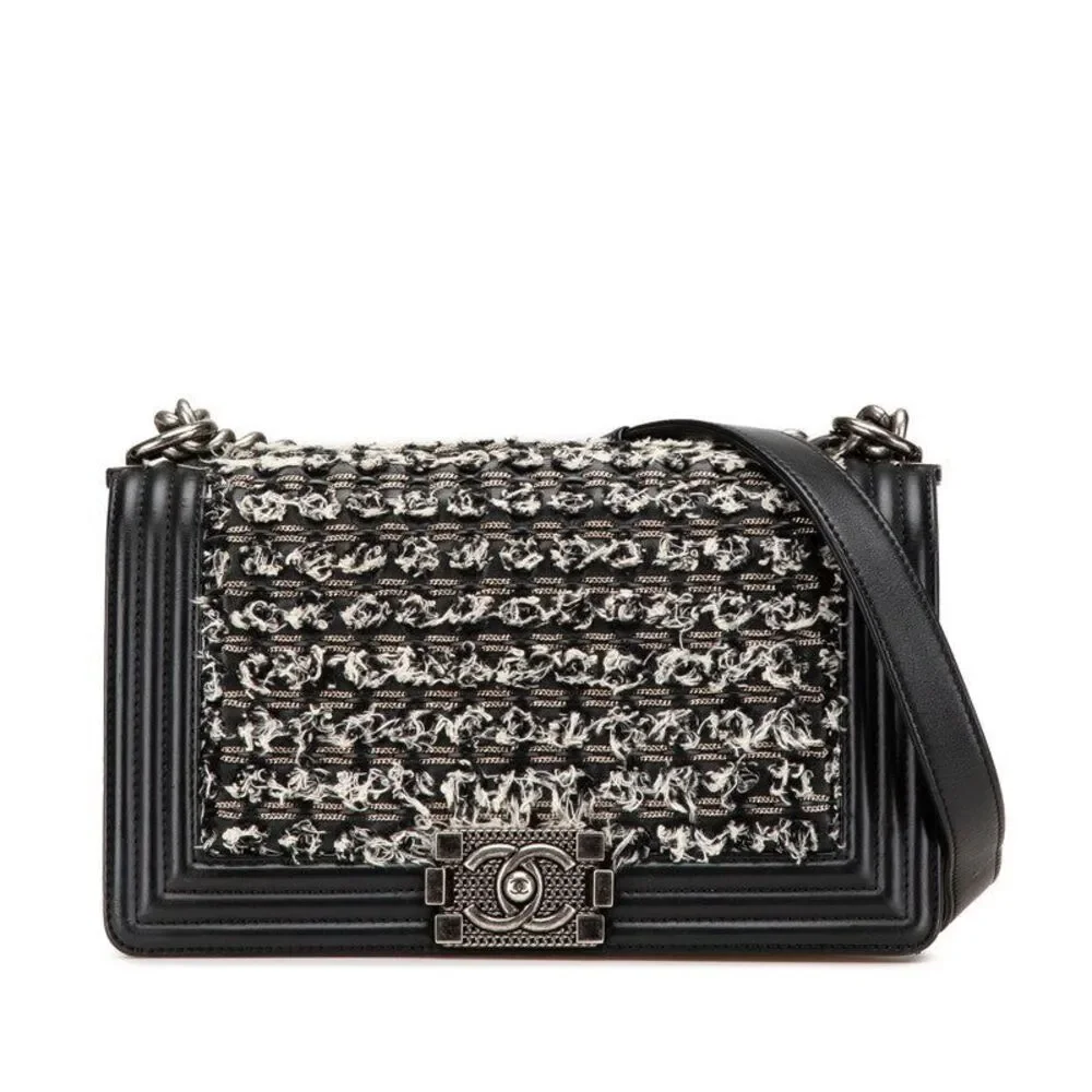 Chanel Boy Chanel 25 Leather Tweed Shoulder Bag